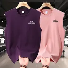 レトロカー無地ノースリーブTシャツ【純綿・メンズ・スポーティー】