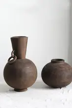侘寂風の高級感ある木製花瓶【インテリア装飾・レトロなデザイン・禅の雰囲気】