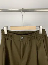 高級感あるウール混ロングパンツ【秋冬用・ハイウエスト・ワイドレッグ・フィット】