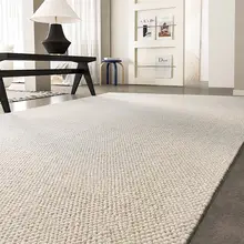 無地リビング用ラグ【高級感・白・ソファテーブル用・防猫爪】