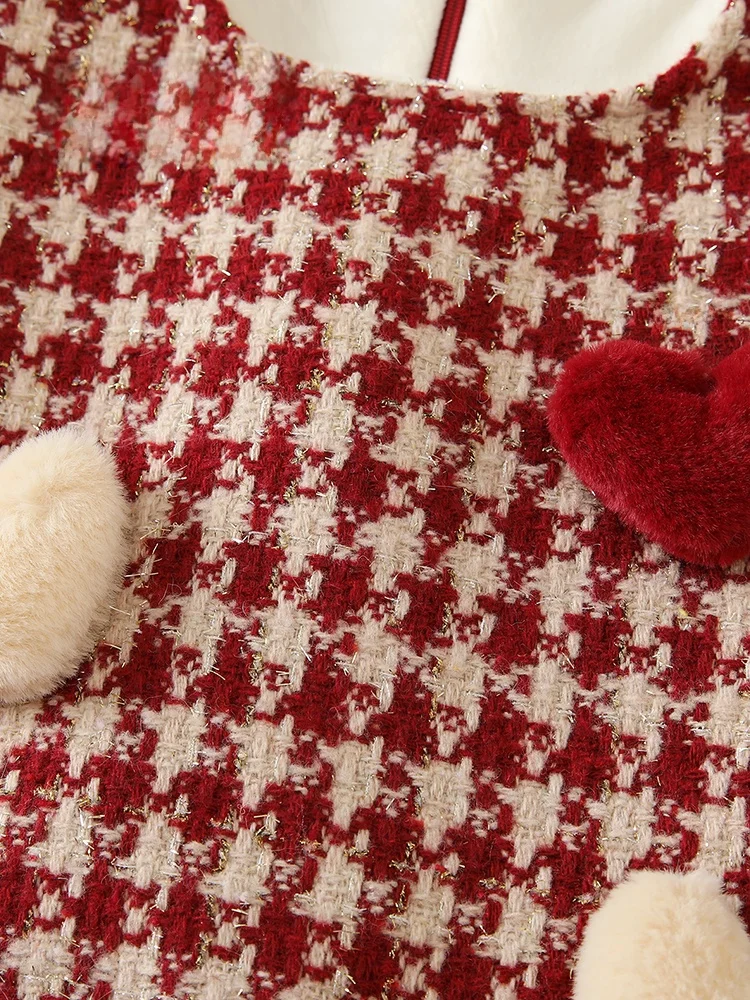 女の子用冬用プリンセスワンピース：9ヶ月児向け加厚長袖背心裙の実用性とシーン別対応