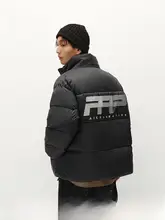 冬用 メンズ コットンアウター【極上の柔らかさ・ゆったりシルエット・立ち襟・印花デザイン】