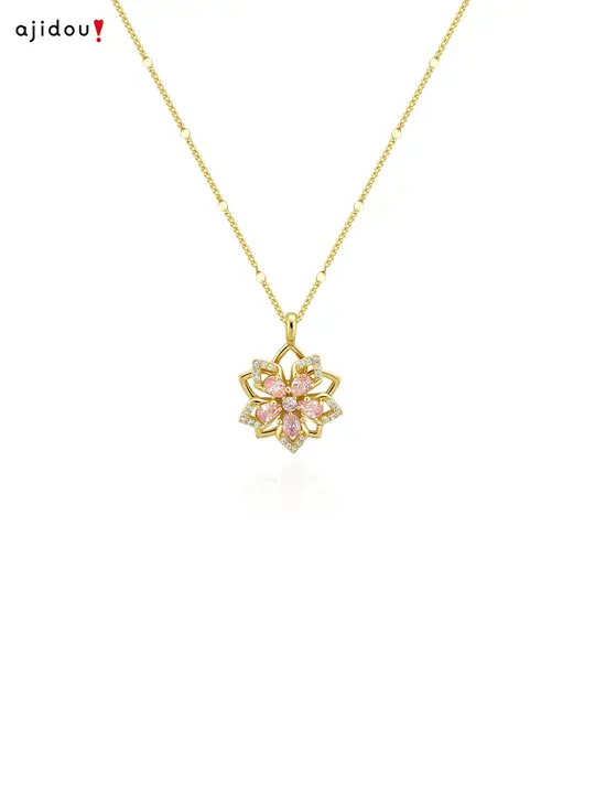 回転花弁デザインのネックレス【レトロ感・上品・デコルテラインを美しく見せる】