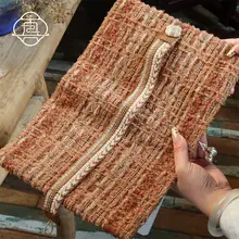 復古風デザインの手帳カバー【手作り・布製・A5/A6対応】