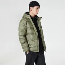 Li-Ning メンズ冬用軽量ダウンジャケット【フード付き・短丈・おしゃれ】