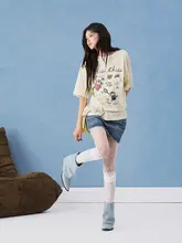 カートゥーンロゴTシャツ【レースリボン付き・夏用・短袖】