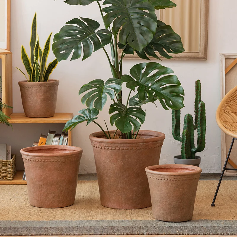 観葉植物用 大型花鉢 ウィービングデザインが庭やリビングに最適な理由