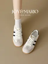 秋冬新作 レトロ風 スニーカー【女性用・ホワイト・フラットソール・カジュアルスタイル】