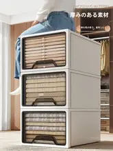 高耐久透明引き出し衣類収納ボックス【整理整頓・クローゼット用・収納ケース】