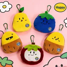 かわいいポテトデザインのマルチポーチ【フルーツ＆野菜・毛毛素材・イヤフォン・リップ・カード収納】（セットアップ対応）