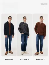 青のウォッシュデニムパンツ【カジュアルストレート・秋用・男性用】