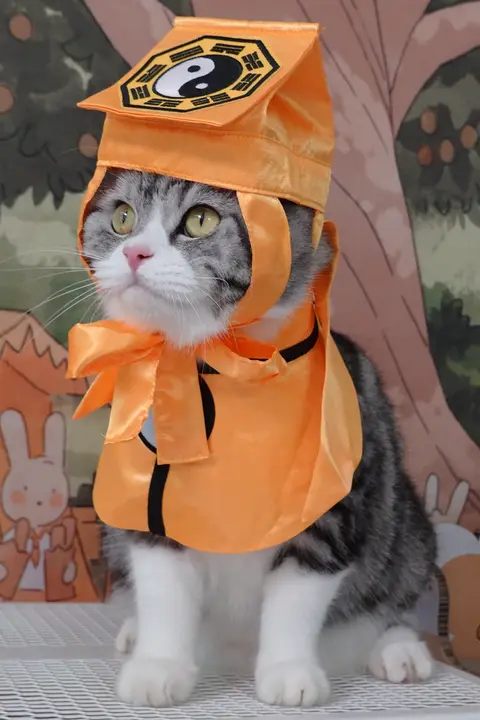 スタイ バンダナ 犬用 猫用 道士コスプレ おもしろ かわいい ハロウィン 撮影用 インスタ映え