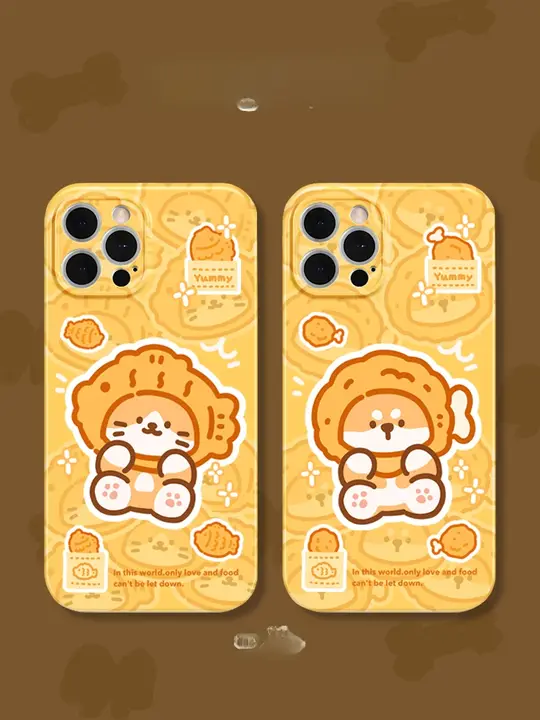かわいいオレンジ猫デザインのスマホケース【iPhone、Huawei、Xiaomi、Oppo、Samsung対応】