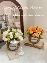造花 バラ アメリカンカントリー風 インテリア 飾り花 撮影用小物 ピクニック スタジオセット オブジェ