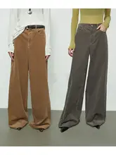 極上の柔らかさのコーデュロイワイドパンツ【レトロデザイン・中低腰】（セットアップ対応）