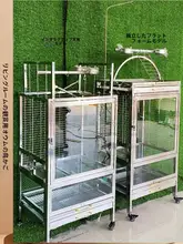 高品質304不銹鋼製の大型オウム用鳥かご【防止用設計・頑丈タイプ】