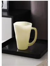 小清新デザインの飲料カップ【クリームイエロー・ビール・ティー・コーヒー対応】