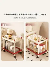 多機能収納ワゴン【キャスター付き・移動式・リビング用・ホワイト】（セットアップ対応）