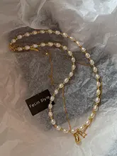 天然淡水珍珠のダブルレイヤー水滴ペンダントネックレス【女性用・秋冬用・高級感】