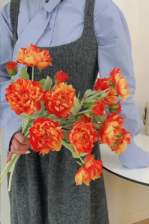 造花 アーティフィシャルフラワー 牡丹 芍薬 ブーケ テーブルデコレーション インスタ映え
