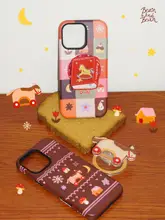 オリジナル手描きデザインのマグネット付きマット仕上げスマホケース【オルタナティブスタイル】