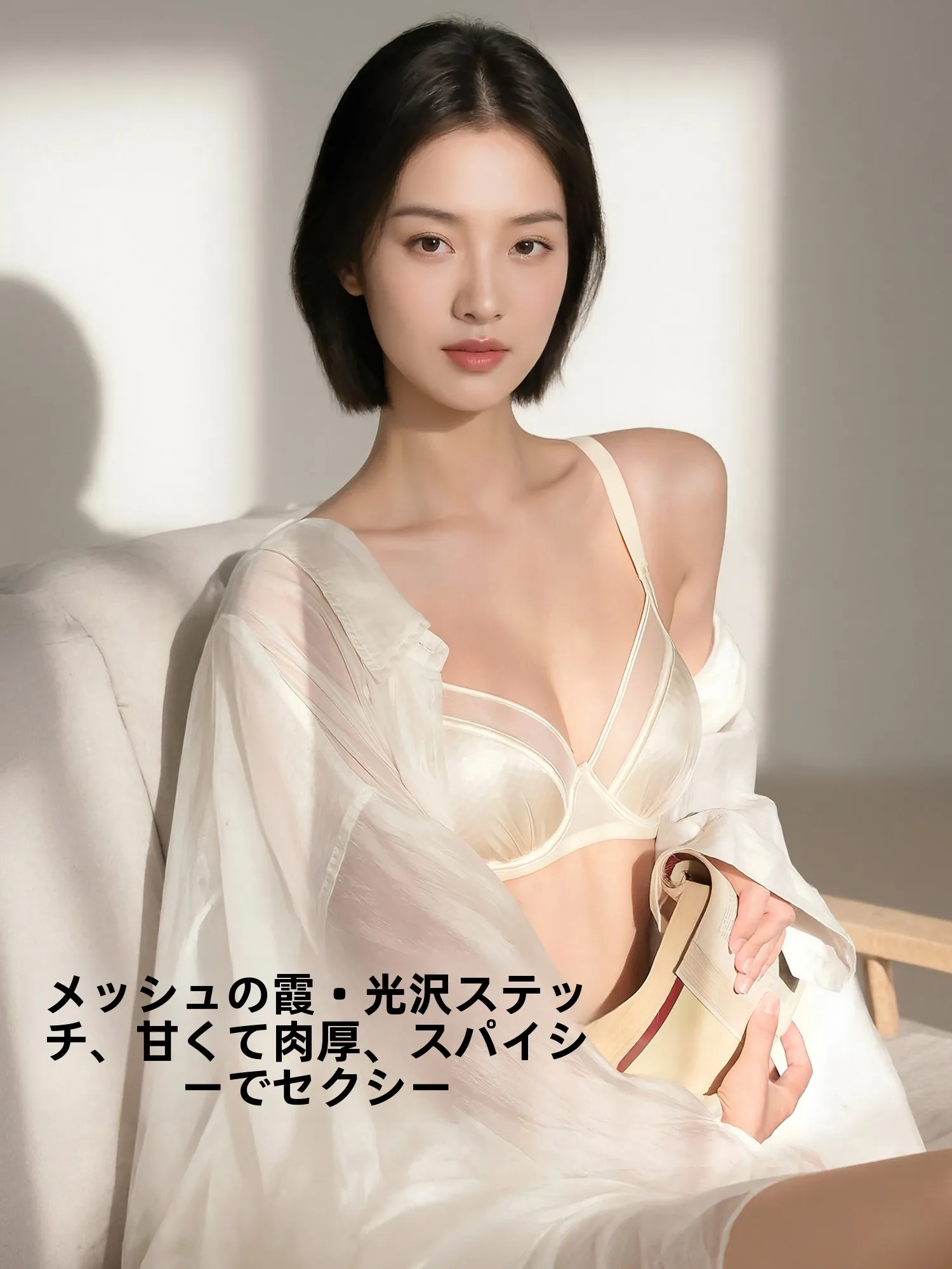 黒メッシュブラジャーの正しい選び方：大胸女性に最適な無痕デザインと通気性の実証