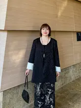 高級感ある国風カーディガン【長袖・ゆったりしたデザイン・復古スタイル】