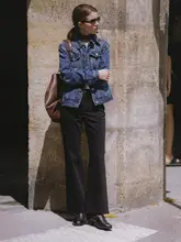 Cycle Document レトロスタイル小翻訳デニムジャケット【フィット感・ショート丈・女性用】