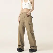 PEACEMARKET ウォッシュ加工のカジュアルパンツ【女性用・ストリート系・クリーンフィット・工装スタイル】