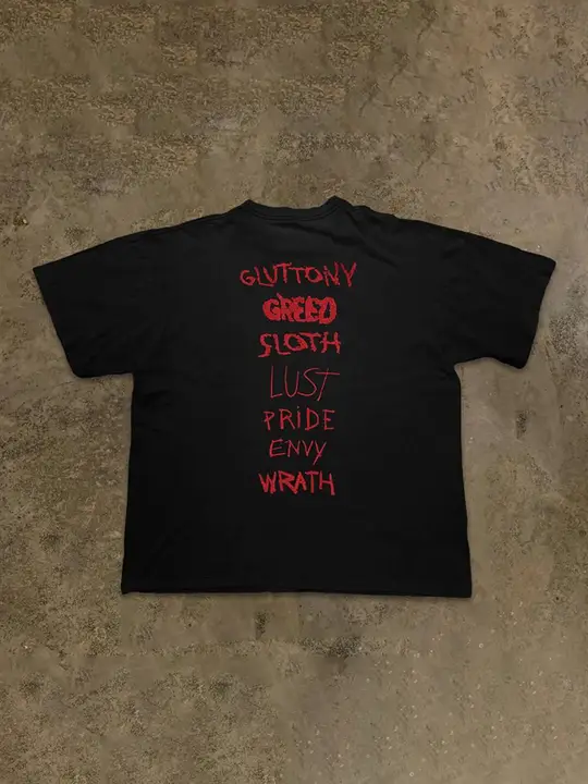 極上の柔らかさのオーバーサイズTシャツ【暗黒風・ヒップホップスタイル】
