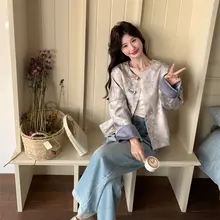 新中式デザインの提花外套【春秋用・女性・小さめサイズ】