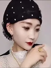 レース製ローズモチーフの薄型ヘアカバー【おしゃれ・インドア用】