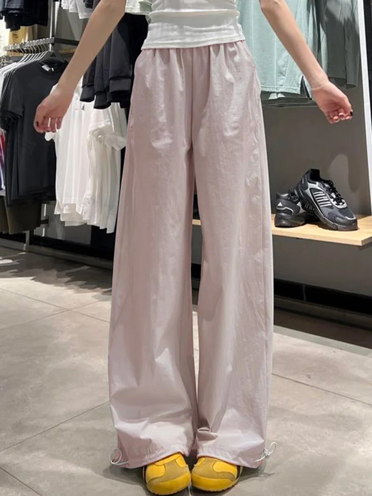通気性の良いパンツ女性：ピンクの速乾ワークパンツハイウエストモデルの実用性解析