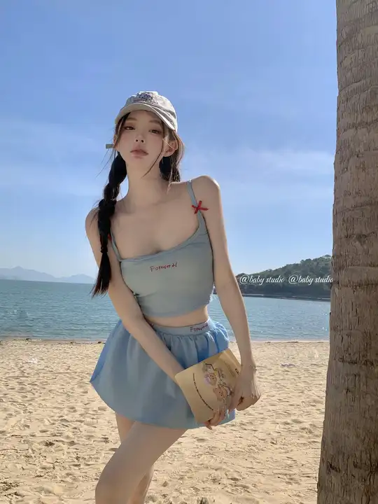 ビキニ水着【温泉用・肩ストラップ・セクシー・フランス風・レトロデザイン・バカンス対応】