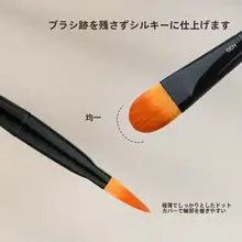 ファンデーションブラシ【舌型・平頭・超薄型・化粧用パレット付き】