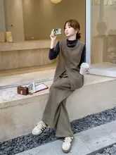 洗練されたデザイン！スーツベスト【女性用・秋用・トレンド感漂う】（セットアップ対応）