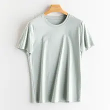シルクコットン レディース 半袖Tシャツ【夏用・真絲・ゆったりフィット】