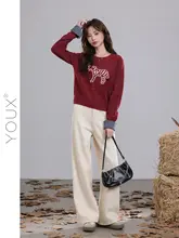 高腰ワイドレッグデニムパンツ【レディース・ホワイト・ゆったりフィット】