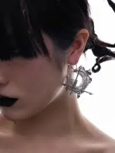 ILLuSoRy 空間トンネルのオリジナルデザイン 手作りハードテクノロジー感のイヤリング