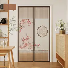 新中式防虫マグネットドアカーテン【穴あけ不要・家庭用・寝室用】