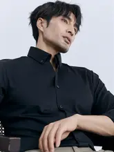 イタリアンデザイン半開きビジネスシャツ【メンズ・イージーケア・カジュアル・クール】