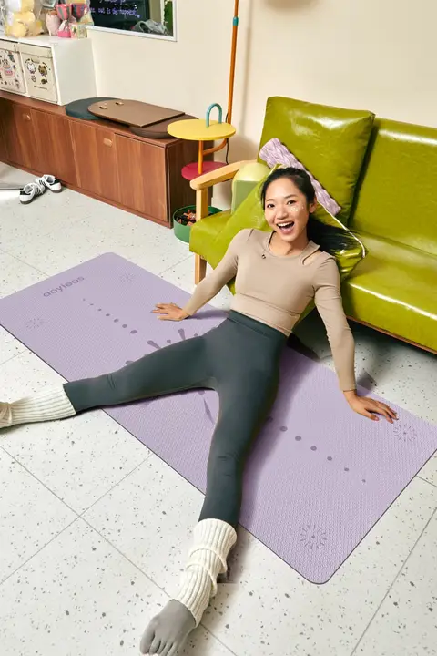Aoyi ヨガマット フィットネスマット 抗菌 滑り止め 衝撃吸収 防音 厚手 ワイド 家庭用 レディース