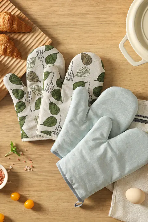 CAROTE   厚手耐熱ミトン【滑り止め・オーブン・電子レンジ用・キッチン用】