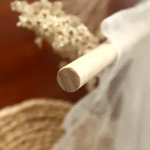 北欧風の木製カーテンロッド【円形デザイン・ドア用・半透明スクリーン対応】