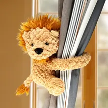 かわいいライオンのカーテンクリップ【マグネット・ぬいぐるみ・子供部屋用装飾】