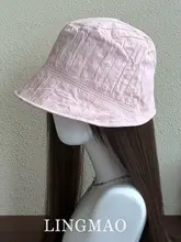 小顔効果のあるピンクの抽绳付き漁師帽【軽量・通気性・日よけ・折りたたみ可能】