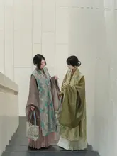 南山の美しさ 伽羅の香り 漢服 長袖立襟シャツとマ面スカート【春夏秋用】