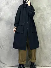 レディース 中長丈トレンチコート【春秋用・ゆったりサイズ・カジュアル・高級感】