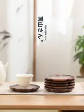 胡桃木製 湯のみ用コースター【熱防止・茶道用・伝統的デザイン】