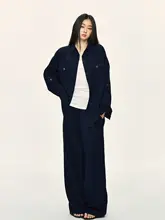 秋冬用フィットチェスターコート【カジュアルデザイン・ゆったりシルエット・ストレートパンツ付き】（セットアップ対応）